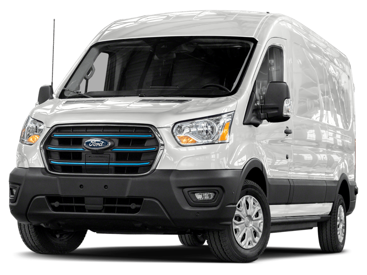 Oxford White 2022 Ford E-Transit Cargo Van T-350 148" EL Hi Rf 9500 GVWR RWD