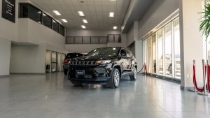 jeep compass in dealership show room