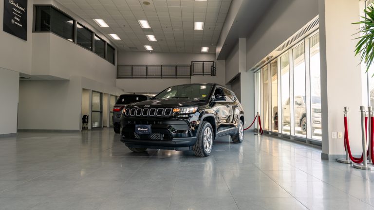 jeep compass in dealership show room