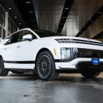 white 2026 Hyundai IONIQ 9 parked in showroom