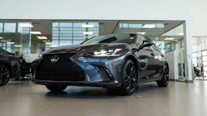 2025 Lexus ES vehicle sitting in bright showroom