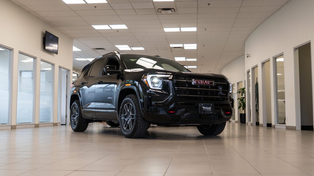 2026 gmc terrain AT4 in black in bright showroom