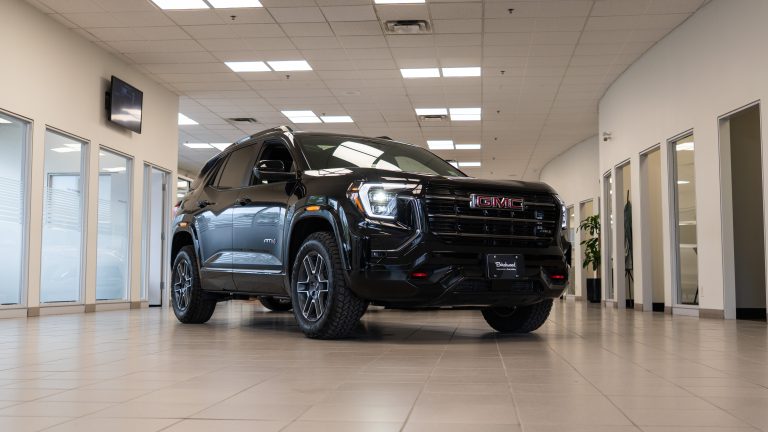 2026 gmc terrain AT4 in black in bright showroom