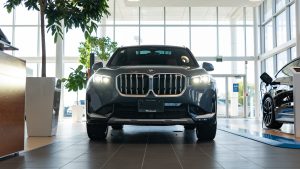 front view of 2026 bmw x1 sitting in showroom