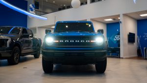 blue 2025 ford bronco