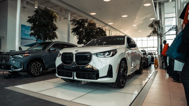 2026 white bmw x3 m50 in showroom
