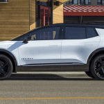 white chevrolet equinox ev parked on street