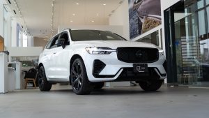 full view of 2026 Volvo xc60 sitting in showroom