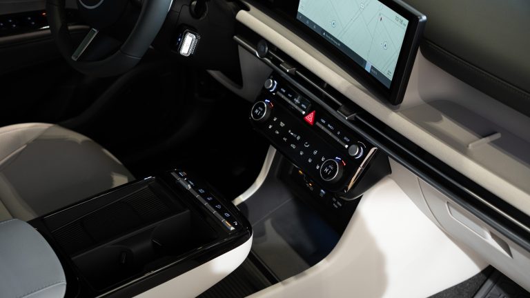 tight shot of centre console in vehicle
